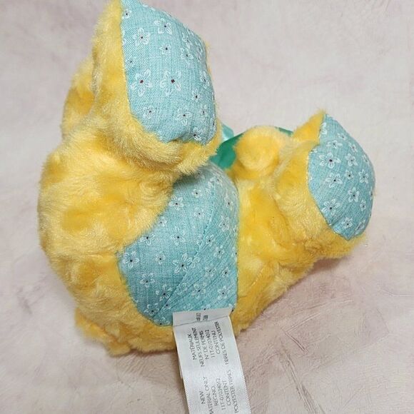 Animal Adventure 9" Plush Yellow DUCK w Flowers & Blue Ribbon 2018 HTF - Picture 5 of 7